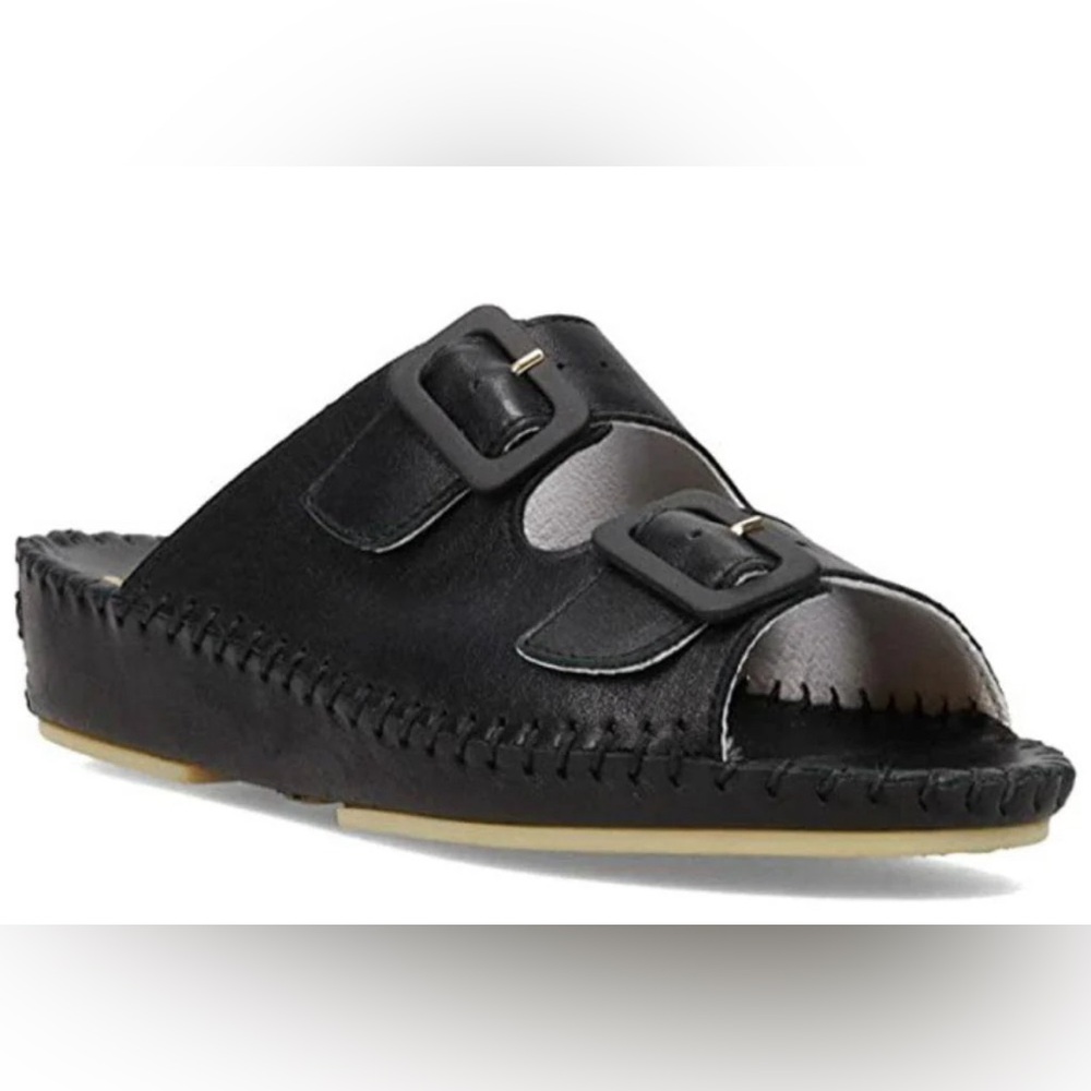 LA PLUME Leather Jen Wedge Sandals EUR 36 - US 5.5/6 NEW!